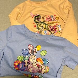 Easter Long Sleeve Sweatshirt & Short Sleeve Easter Tee Shirt